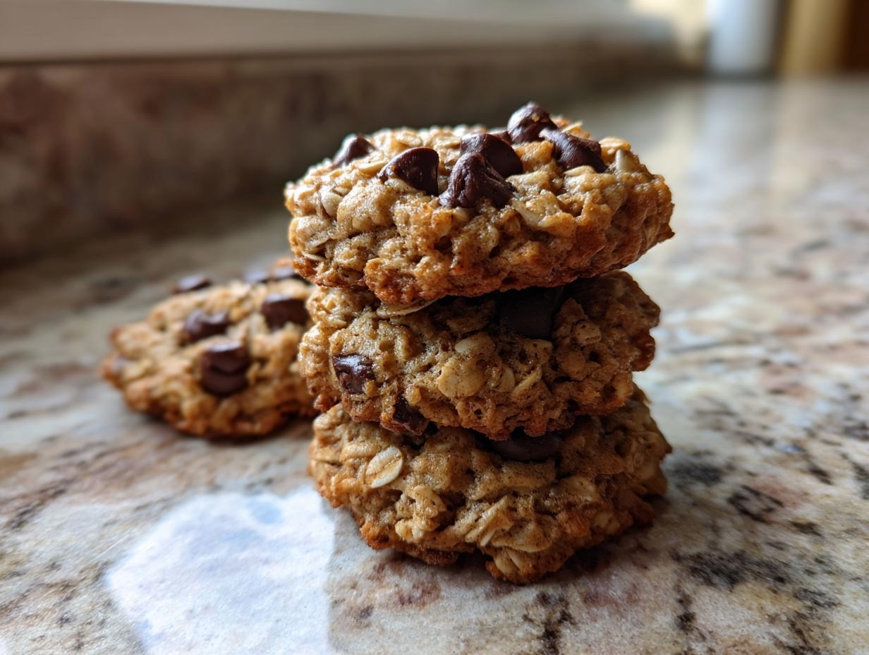 banana oatmeal cookies - Featured