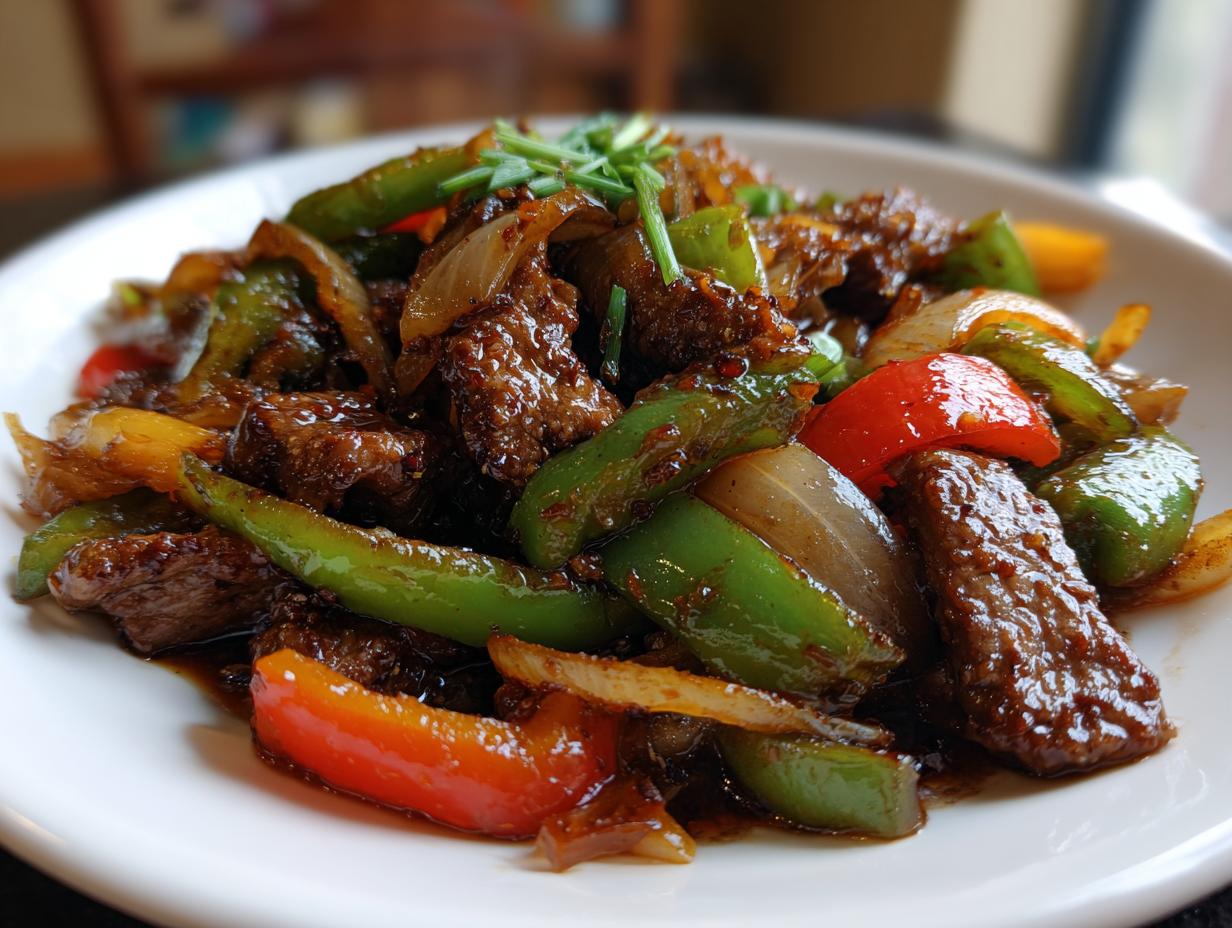 chinese pepper steak - Featured